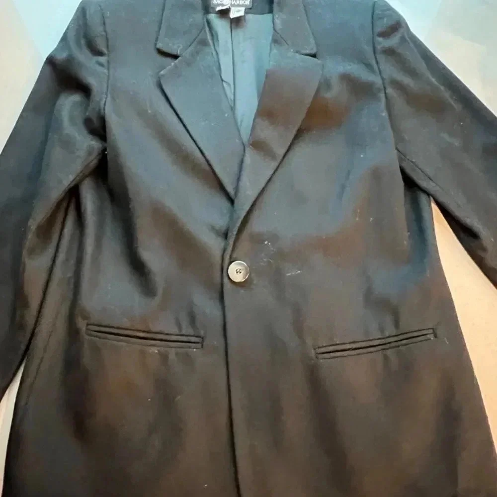 Sag Harbor Black Wool Blazer Size 10
